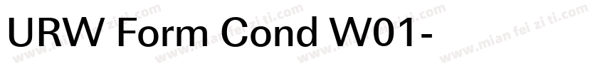 URW Form Cond W01字体转换